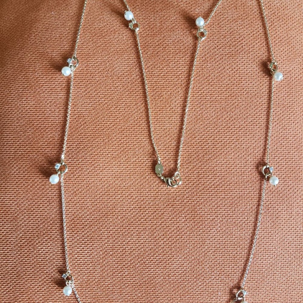 Banana Republic Cubic Zirconia and Pearls Necklace